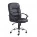 Hertford high back managers chair - black leather faced HER300T1