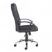 Hertford high back managers chair - black leather faced HER300T1