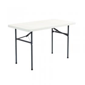 Hoya steel framed table with blow moulded top - 1220 wide HFL1220-G-WH