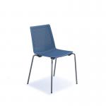 Harmony multi-purpose chair with chrome 4 leg frame - blue HRM504C-BL
