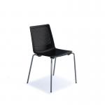 Harmony multi-purpose chair with chrome 4 leg frame - black HRM504C-K