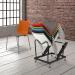 Harmony multi-purpose chair with chrome 4 leg frame - orange HRM504C-OR