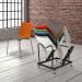 Harmony multi-purpose chair with chrome 4 leg frame - orange