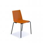 Harmony multi-purpose chair with black 4 leg frame - orange HRM504K-OR