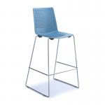 Harmony multi-purpose stool with chrome sled frame - blue HRM509C-BL