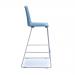 Harmony multi-purpose stool with chrome sled frame - blue