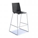 Harmony multi-purpose stool with chrome sled frame - black HRM509C-K