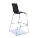 Harmony multi-purpose stool with chrome sled frame - black