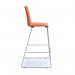 Harmony multi-purpose stool with chrome sled frame - orange HRM509C-OR