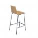 Fundamental dining stool in beech with chrome frame HS2010-B-C