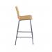 Fundamental dining stool in beech with chrome frame HS2010-B-C