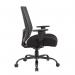 Isla bariatric operator chair with black fabric seat and mesh back ISL300T1-K