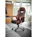 Jensen high back executive chair - black and red faux leather JEN300T1