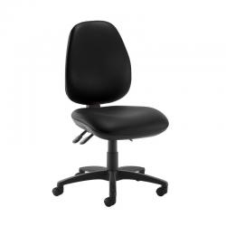 Cheap Stationery Supply of Jota high back operator chair with no arms - Nero Black vinyl Office Statationery