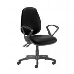 Jota high back operator chair with fixed arms - Nero Black vinyl JH43-000-00110