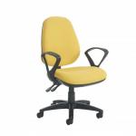 Jota high back operator chair with fixed arms - charcoal JH43-000-C