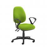 Jota high back operator chair with fixed arms - green JH43-000-GRN