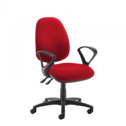 Cheap Stationery Supply of Jota high back operator chair with fixed arms - red Office Statationery