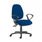 Jota high back operator chair with fixed arms - Curacao Blue JH43-000-YS005