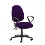 Jota high back operator chair with fixed arms - Tarot Purple JH43-000-YS084