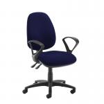 Jota high back operator chair with fixed arms - Ocean Blue JH43-000-YS100