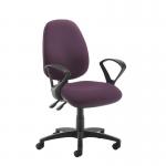 Jota high back operator chair with fixed arms - Bridgetown Purple JH43-000-YS102
