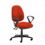 Jota high back operator chair with fixed arms - Tortuga Orange JH43-000-YS168