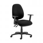 Jota high back operator chair with adjustable arms - Nero Black vinyl JH44-000-00110