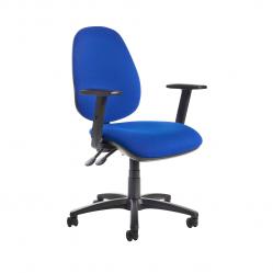 Cheap Stationery Supply of Jota high back operator chair with adjustable arms - blue Office Statationery