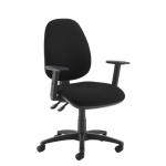 Jota XL fabric back operator chair with adjustable arms - black JH44-000-BLK
