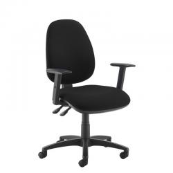 Cheap Stationery Supply of Jota high back operator chair with adjustable arms - black Office Statationery