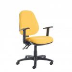 Jota high back operator chair with adjustable arms - charcoal JH44-000-C