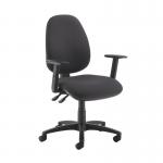 Jota high back operator chair with adjustable arms - Blizzard Grey JH44-000-YS081