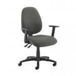 Jota high back operator chair with adjustable arms - Slip Grey JH44-000-YS094