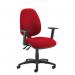 Jota high back operator chair with adjustable arms - Belize Red