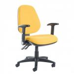 Jota high back operator chair with folding arms - charcoal JH46-000-C