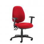 Jota high back operator chair with folding arms - red JH46-000-RED