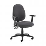Jota high back operator chair with folding arms - Blizzard Grey JH46-000-YS081