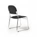 Jive stacking chair with chrome frame in black fabric JIV300C-K