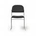 Jive stacking chair with chrome frame in black fabric JIV300C-K