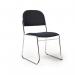 Jive stacking chair with black frame in blue fabric JIV300K-B