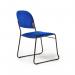 Jive stacking chair with black frame in blue fabric JIV300K-B