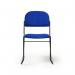 Jive stacking chair with black frame in blue fabric JIV300K-B