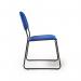 Jive stacking chair with black frame in blue fabric JIV300K-B