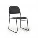 Jive stacking chair with black frame in black fabric JIV300K-K