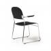 Jive stacking armchair with chrome frame in black fabric JIV301C-K