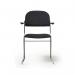 Jive stacking armchair with chrome frame in black fabric JIV301C-K