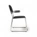 Jive stacking armchair with chrome frame in black fabric JIV301C-K