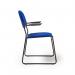 Jive stacking armchair with black frame in blue fabric JIV301K-B