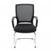 Jonas black mesh back visitors chair with black fabric seat and chrome cantilever frame JNS100C1-K